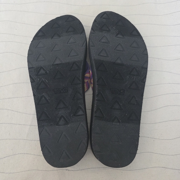 Teva Womens Reflip Purple Multicolor Chevron Thong Flip Flops Shoes 1124044 Sz 8 - Picture 7 of 8